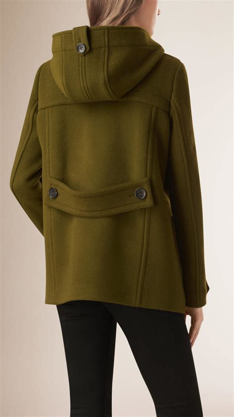 Wool dufflecoat Burberry Green size 38 IT in Wool 